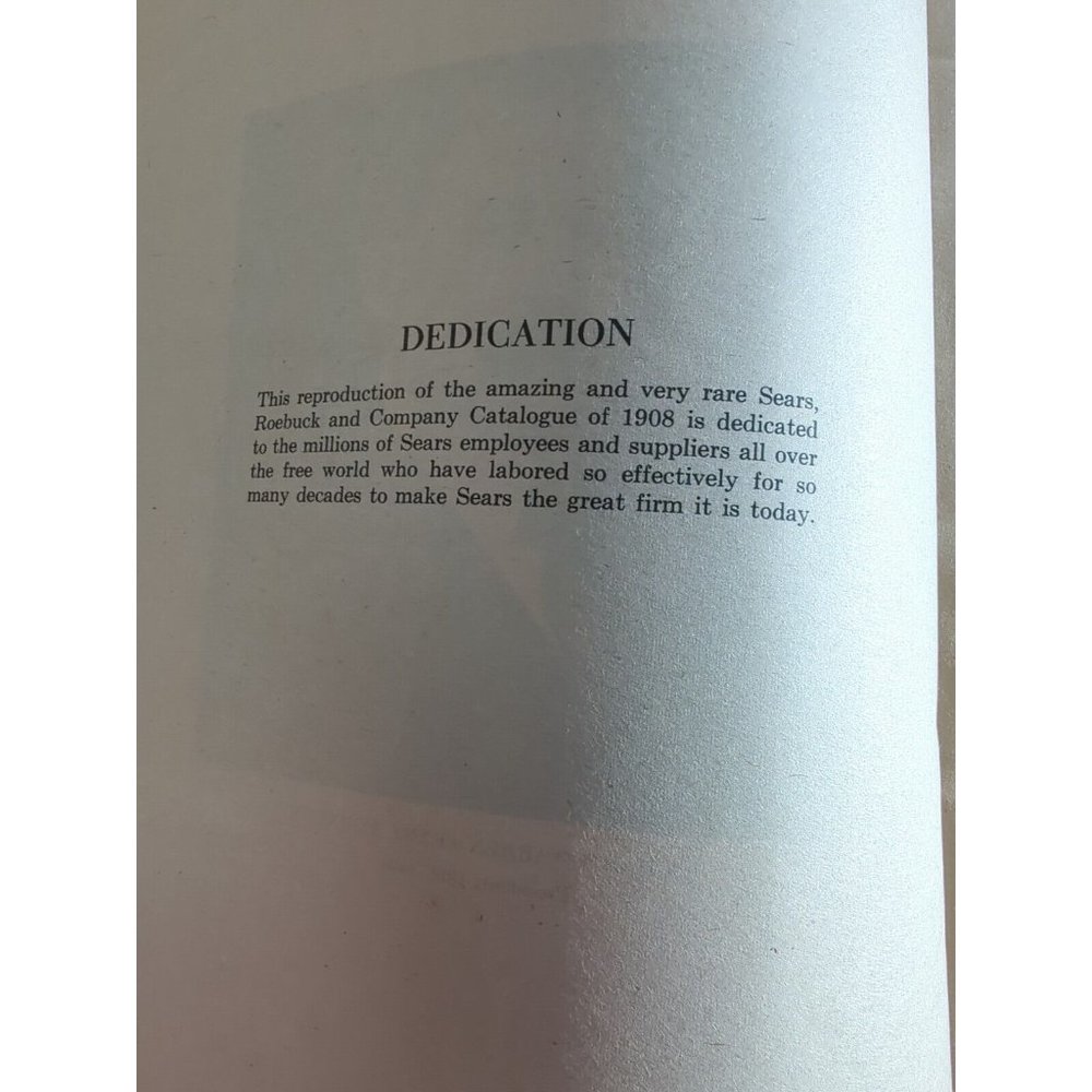 1908 Sears Roebuck & Co Catalogue No 117 1969 Reproduction Issue Catalog Vintage - Picture 6 of 8